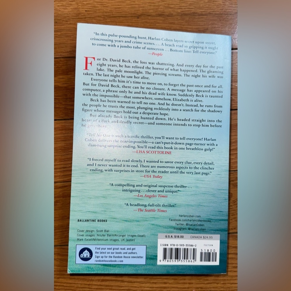 Novel - Tell No One by Harlan Coben - Picture 2 of 2